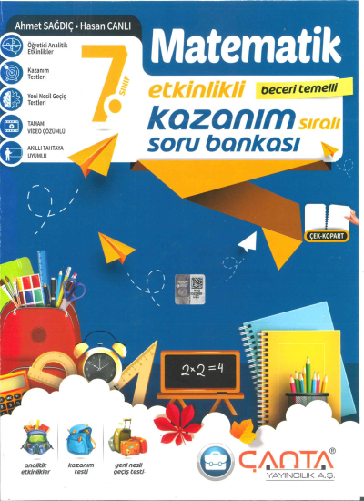 7.Sınıf Kazanım Matematik Soru Bankası Çanta Yayınları Zeta Fotokopi