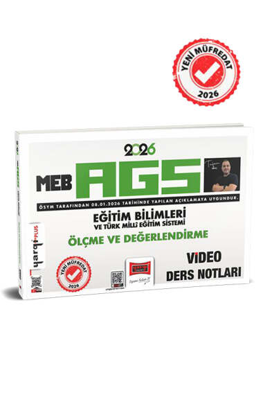 2026 MEB-AGS Eğitim Bilimleri ve Türk Milli Eğitim Sistemi Ölçme ve Değerlendirme Video Ders Notları Yargı Yayınları Zeta Fotokopi
