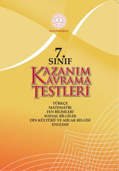 7. Sınıf Kazanım Kavrama Testleri (Tüm Dersler) Zeta Fotokopi