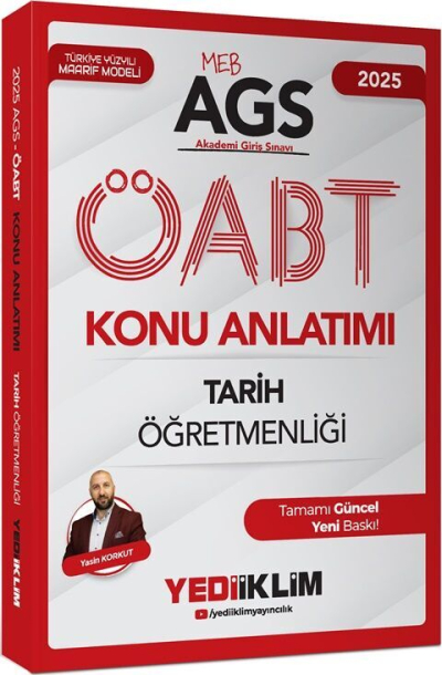 2025 MEB AGS ÖABT Tarih Öğretmenliği Konu Anlatımı Yediiklim Yayınları Zeta Fotokopi