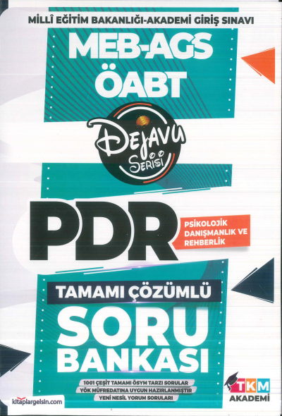 2025 ÖABT Psikolojik Danışmanlık ve Rehberlik DEJAVU Soru Bankası TKM Akademi Zeta Fotokopi