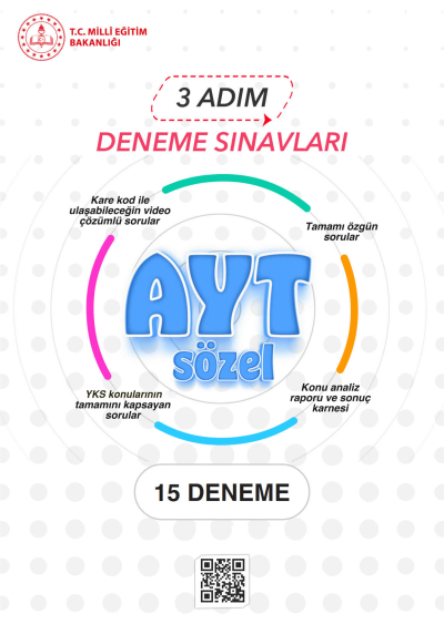 3 Adım Deneme Sınavları AYT Sözel 15 Deneme Zeta Fotokopi