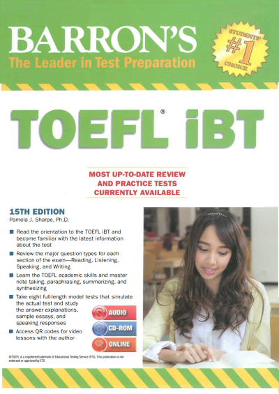 BARRONS'S THE LEADER IN TEST PREPATION TOEFL İBT Zeta Fotokopi
