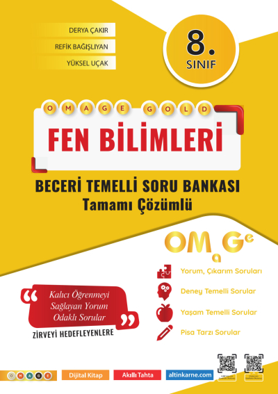 8. Sınıf Omage Gold Fen Bilimleri Soru Bankası Omage Yayınları Zeta Fotokopi