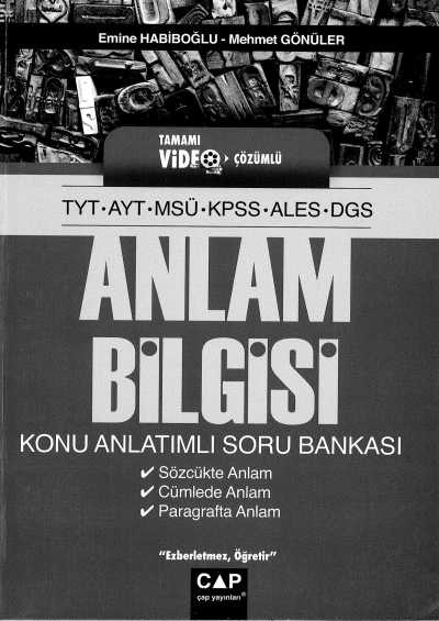 Anlam Bilgisi Konu Anlatımlı Soru Bankası Zeta Fotokopi