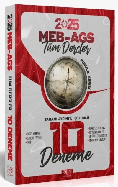 2025 MEB-AGS Tüm Dersler 10 Deneme Çözümlü CBA Yayınları Zeta Fotokopi