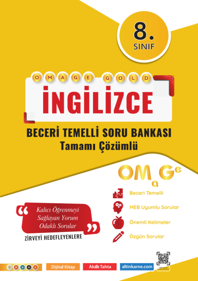 8.Sınıf İngilizce Motivasyon Soru Bankası Omage Yayınları Zeta Fotokopi