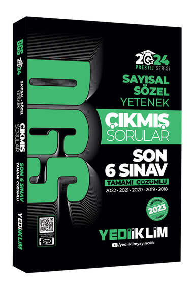 2024 DGS Sayısal Sözel Yetenek Tamamı Çözümlü Son 6 Sınav Çıkmış Sorular (2018-2023) Zeta Fotokopi