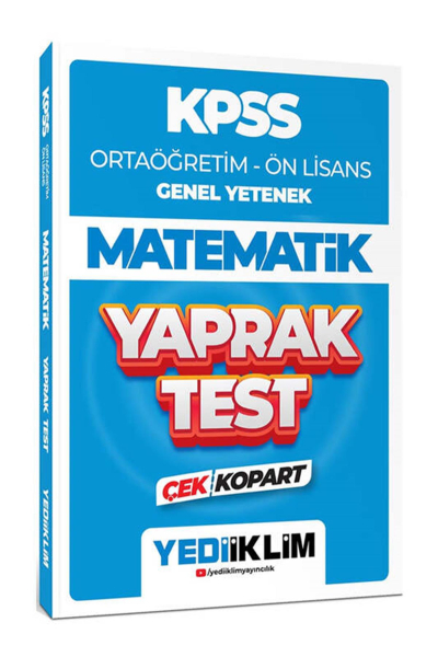 Ortaöğretim Ön Lisans Genel Yetenek Matematik Çek Kopart Yaprak Test Zeta Fotokopi