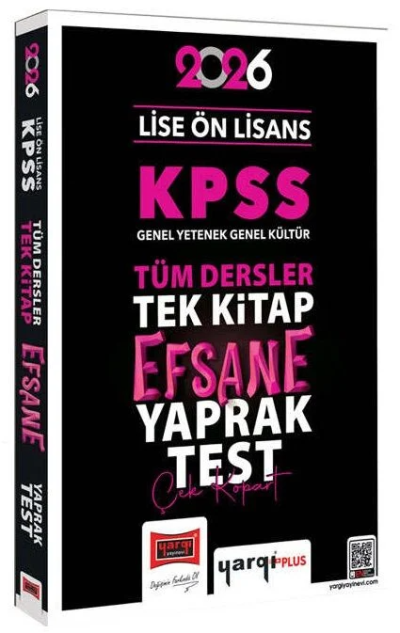 2026 KPSS Lise Ön Lisans Efsane Yaprak Test Yargı Yayınları Zeta Fotokopi