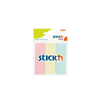 3 Pastel Renk Kağıt Ayraç 50 Yaprak 76x25 Yapışkanlı Not Kağıdı Zeta Fotokopi