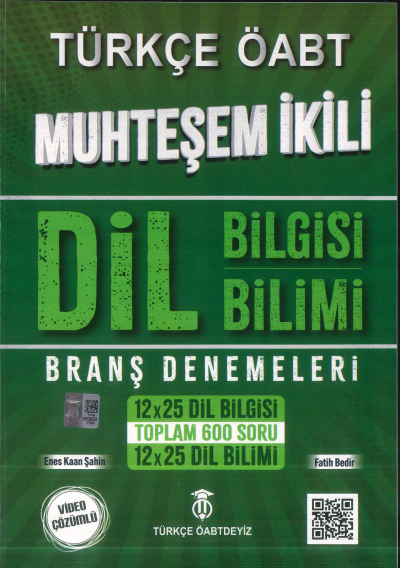 ÖABT Türkçe Dil Bilgisi-Dil Bilimi Muhteşem İkili Branş Denemeleri Türkçe ÖABTDEYİZ Zeta Fotokopi