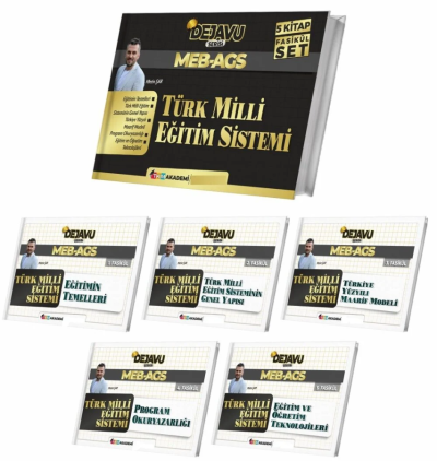 MEB-AGS Türk Milli Eğitim Sistemi DEJAVU Konu Anlatımlı 5'li Fasikül Set TKM Akademi Zeta Fotokopi