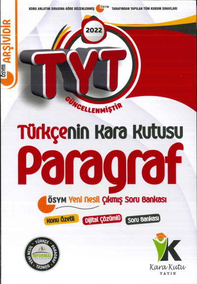 TYT TÜRKÇENİN KARA KUTUSU PARAGRAF SORU BANKASI