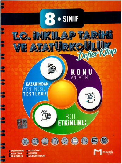 8. Sınıf T.C İnkılap Tarihi ve Atatürkçülük İntro Konu Anlatımlı Defter Kitap Mozaik Yayınları Zeta Fotokopi