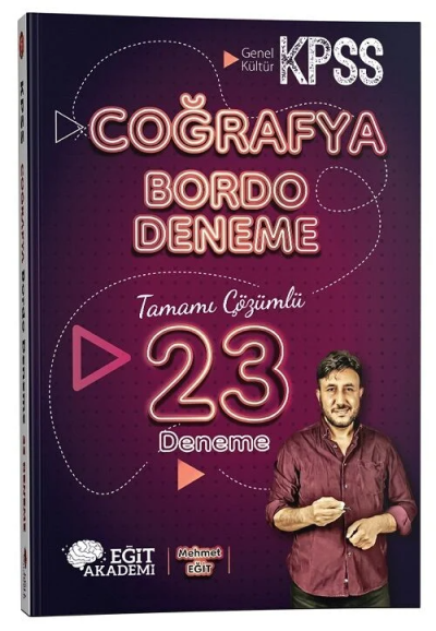 2026 KPSS Coğrafya Bordo 23 Deneme Çözümlü Eğit Akademi Zeta Fotokopi