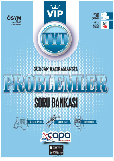 TYT VİP Problemler Tamamı Video Çözümlü Soru Bankası Çapa Yayınları Zeta Fotokopi