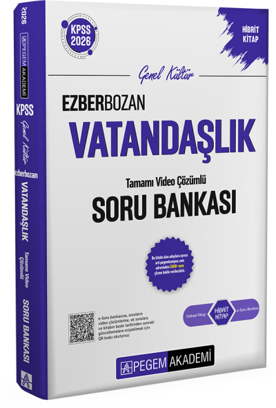 2026 KPSS Vatandaşlık Ezberbozan Soru Bankası Çözümlü Pegem Akademi Yayınları Zeta Fotokopi