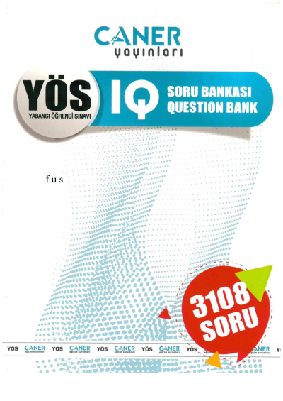 Caner Yayınları YÖS IQ Soru Bankası 3108 Soru Zeta Fotokopi