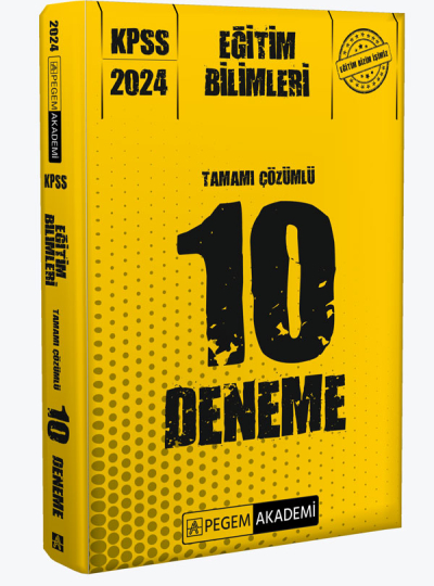 2024 KPSS Eğitim Bilimleri Tamamı Çözümlü 10 Deneme Zeta Fotokopi