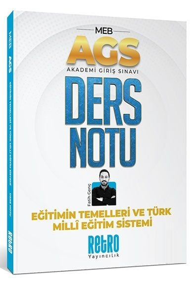 2025 MEB AGS Türk Milli Eğitim Sistemi ve Eğitimin Temelleri Ders Notu Retro Kitap Zeta Fotokopi