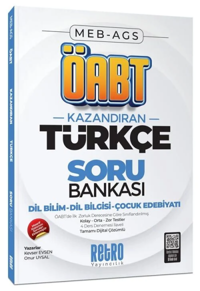 2026 MEB AGS ÖABT Türkçe Öğretmenliği Dil Bilim-Dil Bilgisi Çocuk Edebiyatı Soru Bankası Retro Kitap