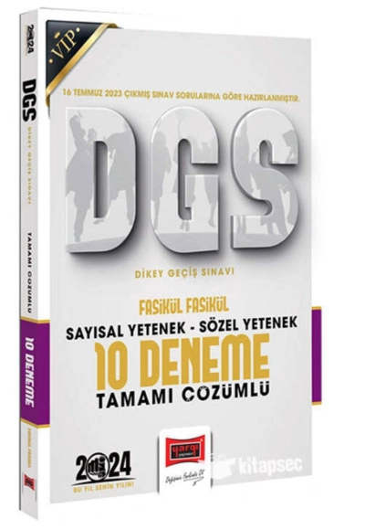 2024 DGS Sözel Sayısal Bölüm Tamamı Çözümlü Fasikül 10 Deneme