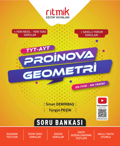 TYT-AYT Geometri Proinova Soru Bankası Ritmik Eğitim Yayınları Zeta Fotokopi