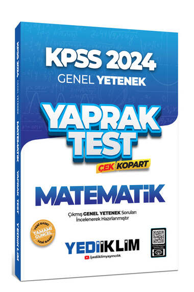 2024 KPSS Matematik Yaprak Test Çek Kopart Zeta Fotokopi