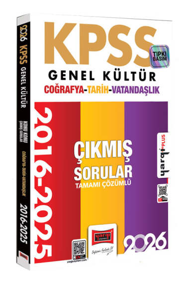 2026 KPSS Genel Kültür Tarih-Coğrafya-Vatandaşlık 2016-2025 Konu Konu Tamamı Çözümlü Çıkmış Sorular Yargı Yayınları Zeta Fotokopi