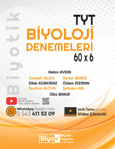 TYT Biyoloji Biyotik 60 x 6 Denemeleri Biyotik Yayınları Zeta Fotokopi