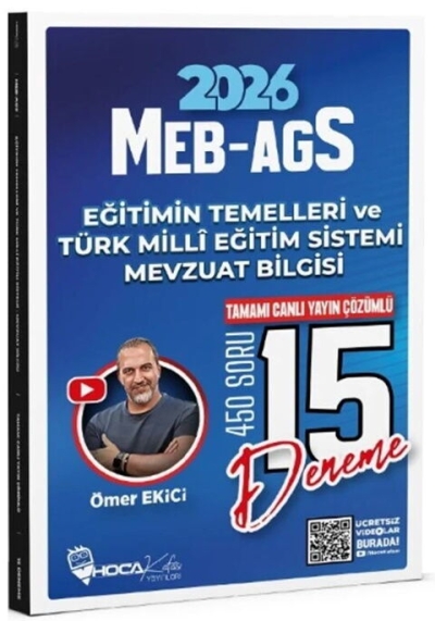2026 MEB AGS Eğitimin Temelleri ve Türk Milli Eğitim Sistemi Mevzuat Bilgisi 15 Deneme Hoca Kafası Zeta Fotokopi
