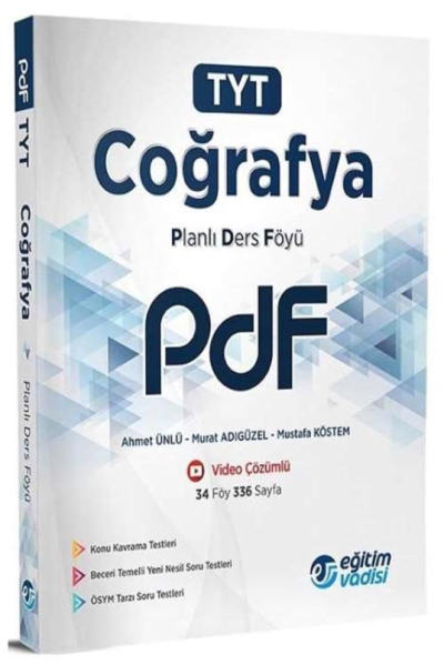 TYT Coğrafya Planlı Ders Föyü PDF Eğitim Vadisi Yayınları Zeta Fotokopi