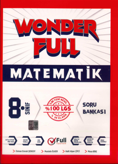 8. Sınıf LGS Wonder Full Matematik Soru Bankası Full Matematik Zeta Fotokopi