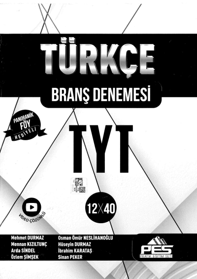 PES Yayınları TYT Türkçe 12 x 40 Branş Denemesi Zeta Fotokopi