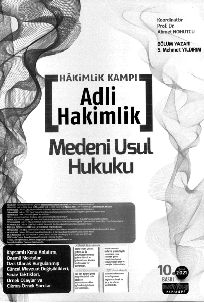 HAKİMLİK KAMPI ADLİ HAKİMLİK MEDENİ USUL HUKUKU Zeta Fotokopi