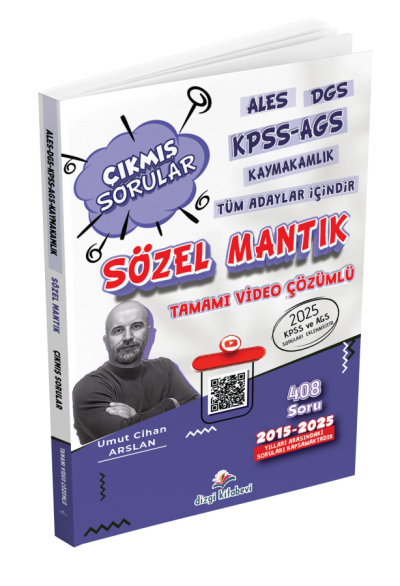 ALES DGS KPSS AGS Kaymakamlık Tüm Adaylar İçin Sözel Mantık Tamamı Video Çözümlü Çıkmış Sorular Dizgi Kitap Zeta Fotokopi