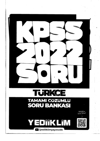 2022 KPSS GY GK TÜRKÇE Soru Bankası MODÜLER