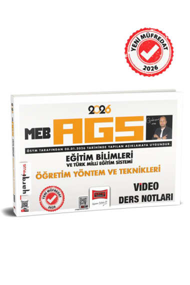 2026 MEB-AGS Eğitim Bilimleri ve Türk Milli Eğitim Sistemi Öğretim Yöntem ve Teknikleri Video Ders Notları Yargı Yayınları Zeta Fotokopi