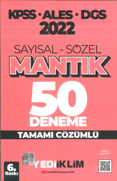 KPSS ALES DGS SAYISAL-SÖZEL MANTIK 50 DENEME TAMAMI ÇÖZÜMLÜ Zeta Fotokopi