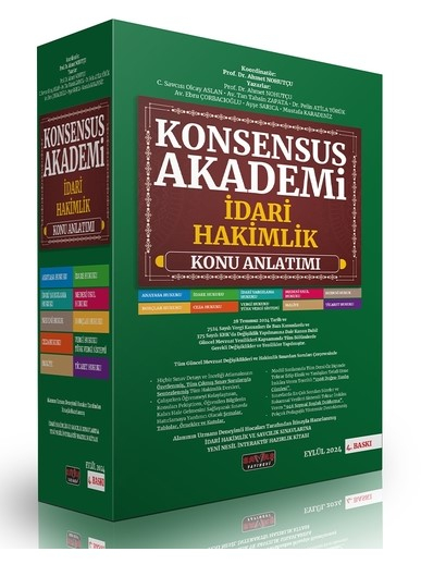 KONSENSUS Akademi İdari Yargı Hakim Yardımcılığı Sınavı Konu Anlatımı Eylül 2024 Zeta Fotokopi