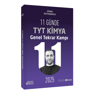 2025 11 Günde TYT Kimya Genel Tekrar Kampı Video Ders Takip Kitabı Sinan İhtiyaroğlu Parlayan Projeler Zeta Fotokopi