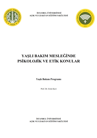 Yaşlı Bakım Mesleğinde Psikolojik ve Etik Konular Zeta Fotokopi