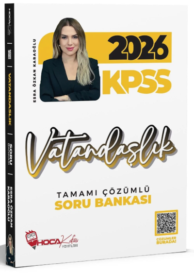 2026 KPSS Vatandaşlık Soru Bankası Çözümlü Esra Özkan Karaoğlu Hoca Kafası Yayınları Zeta Fotokopi