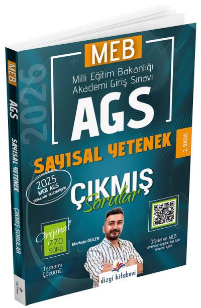 2026 MEB-AGS Sayısal Yetenek Çıkmış Sorular Çözümlü Mertcan Güler Dizgi Kitap