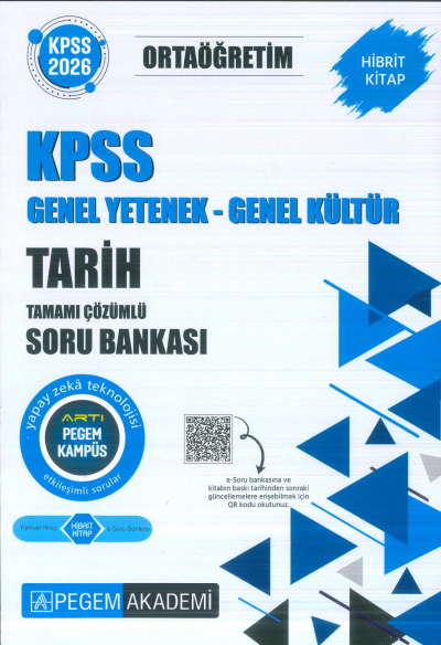 Ortaöğretim KPSS Tarih Tamamı Çözümlü Soru Bankası Pegem Akademi Zeta Fotokopi