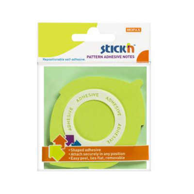Hopax Stıckn Yapışkanlı Not Kağıdı Yaprak Şekilli 50 YP 70x70 Yeşil Zeta Fotokopi