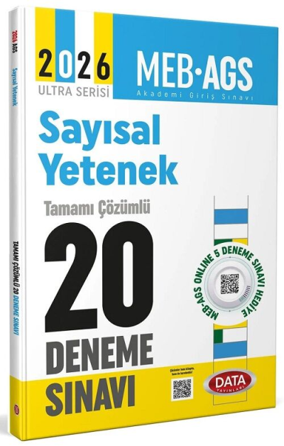 2026 AGS Sayısal Yetenek Tamamı Çözümlü 20 Deneme Sınavı Data Yayınları Zeta Fotokopi