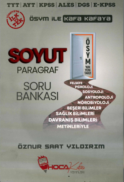 SOYUT PARAGRAF ÖSYM ile KAFA KAFAYA SORU BANKASI ÖZNUR SAAT YILDIRIM Zeta Fotokopi
