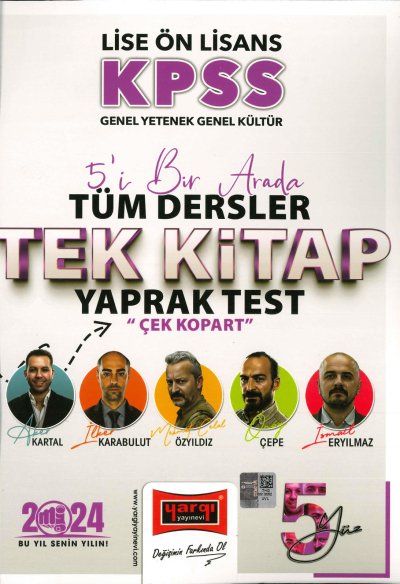 5'İ 1 ARADA TÜM DERSLER TEK KİTAP YAPRAK TEST (5YÜZ) Zeta Fotokopi
